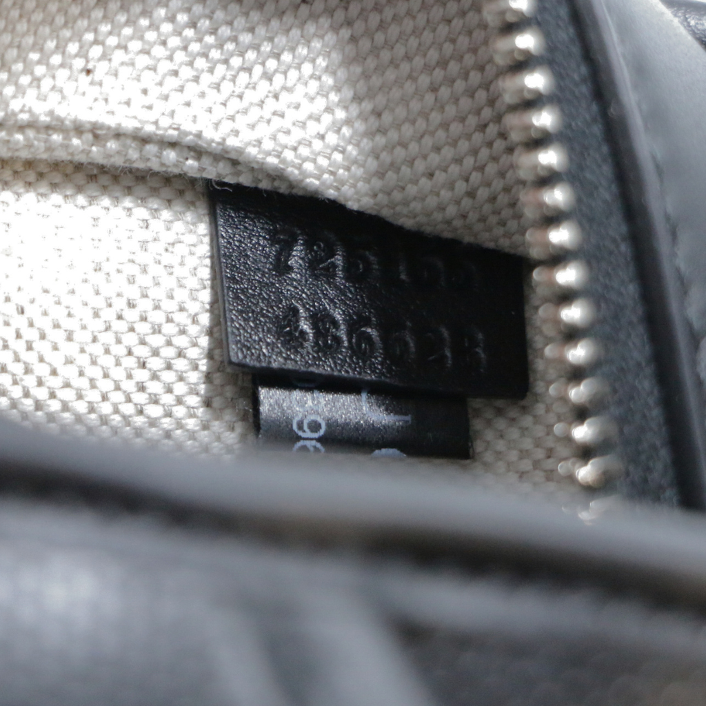 Gucci Jumbo GG Embossed Calfskin Medium Briefcase Black 725165