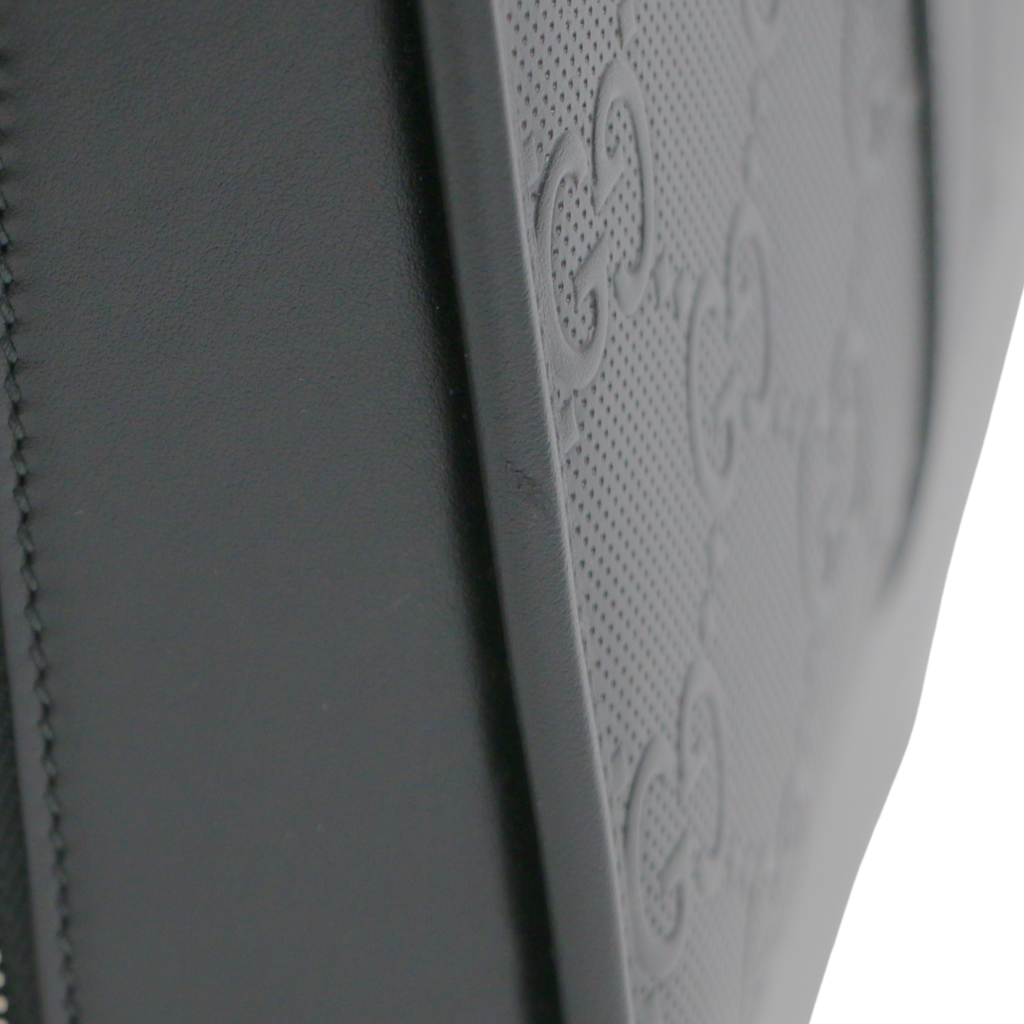 Gucci Jumbo GG Embossed Calfskin Medium Briefcase Black 725165