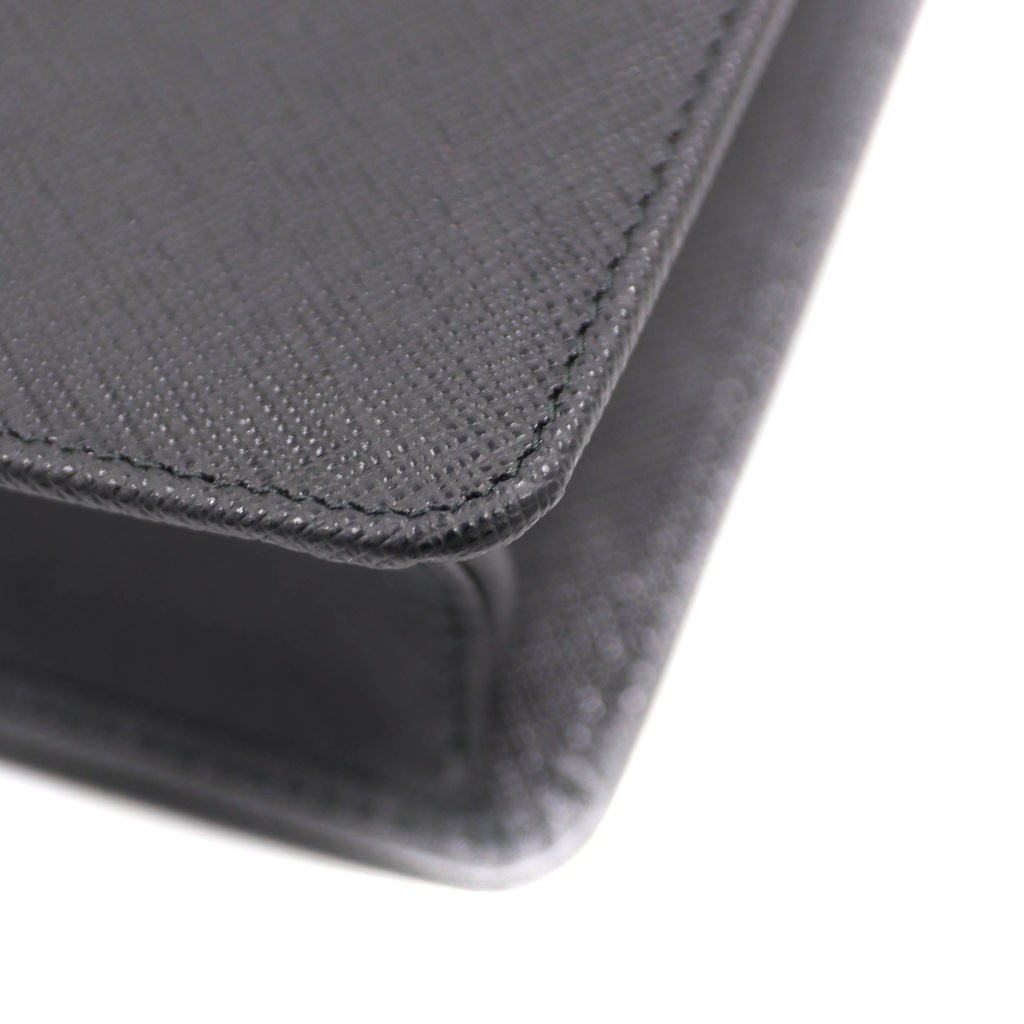 Prada Saffiano Leather Wallet On Chain Black