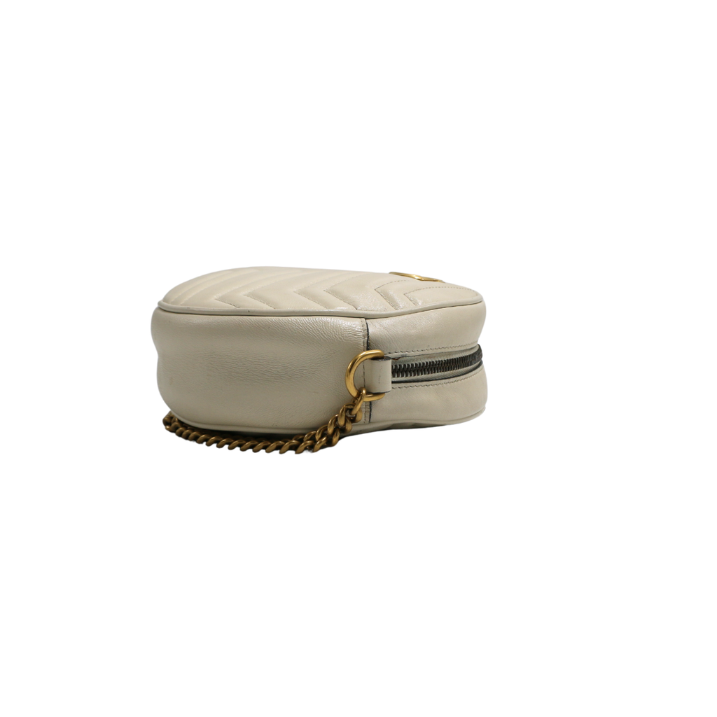 Gucci Mini Marmont Matelasse Round Shoulder Bag