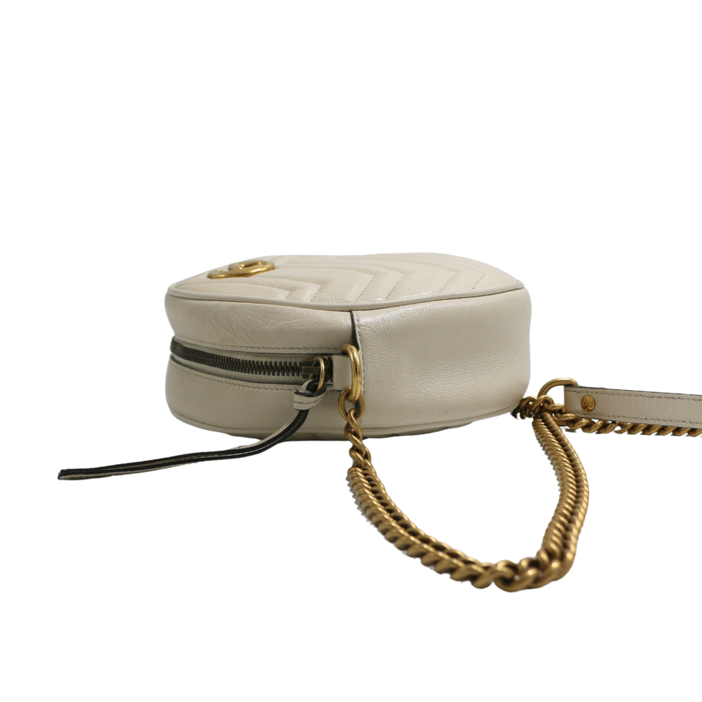 Gucci Mini Marmont Matelasse Round Shoulder Bag