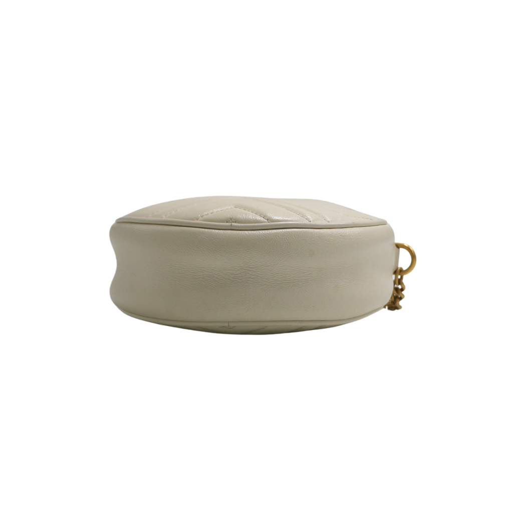 Gucci Mini Marmont Matelasse Round Shoulder Bag