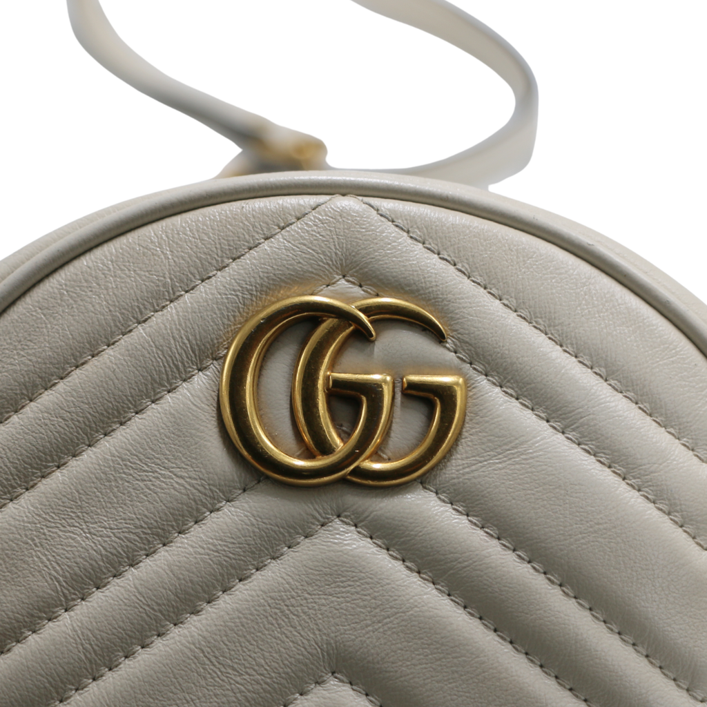 Gucci Mini Marmont Matelasse Round Shoulder Bag