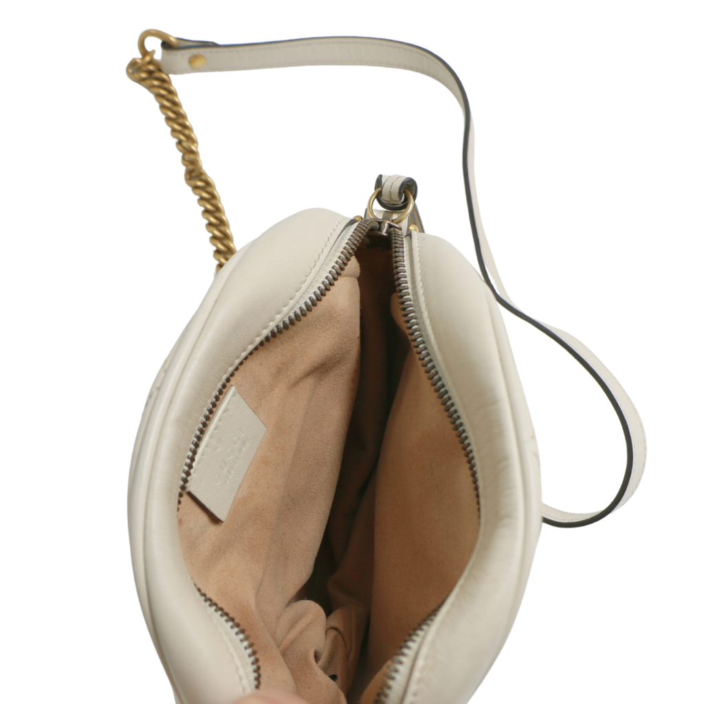 Gucci Mini Marmont Matelasse Round Shoulder Bag