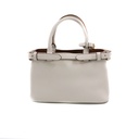 Prada Buckle Small Leather Handbag With Double Belt White