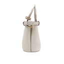 Prada Buckle Small Leather Handbag With Double Belt White