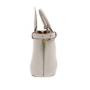 Prada Buckle Small Leather Handbag With Double Belt White