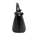 Prada Buckle Small Leather Handbag With Double Belt Black