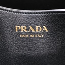 Prada Buckle Small Leather Handbag With Double Belt Black
