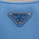 Prada Enameled Metal Triangle Re-Edition Blue 2005