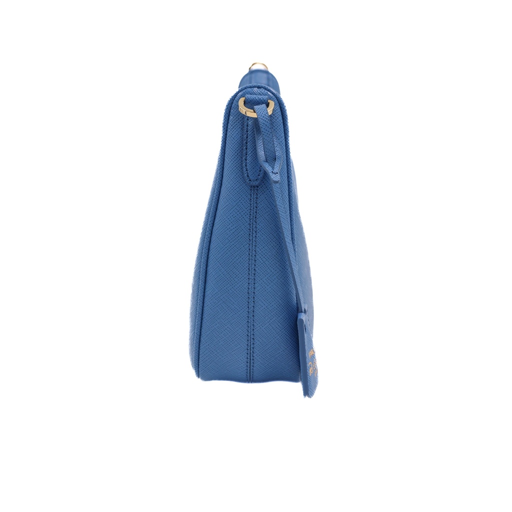 Prada Enameled Metal Triangle Re-Edition Blue 2005