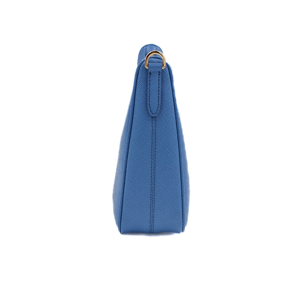 Prada Enameled Metal Triangle Re-Edition Blue 2005