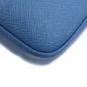 Prada Enameled Metal Triangle Re-Edition Blue 2005