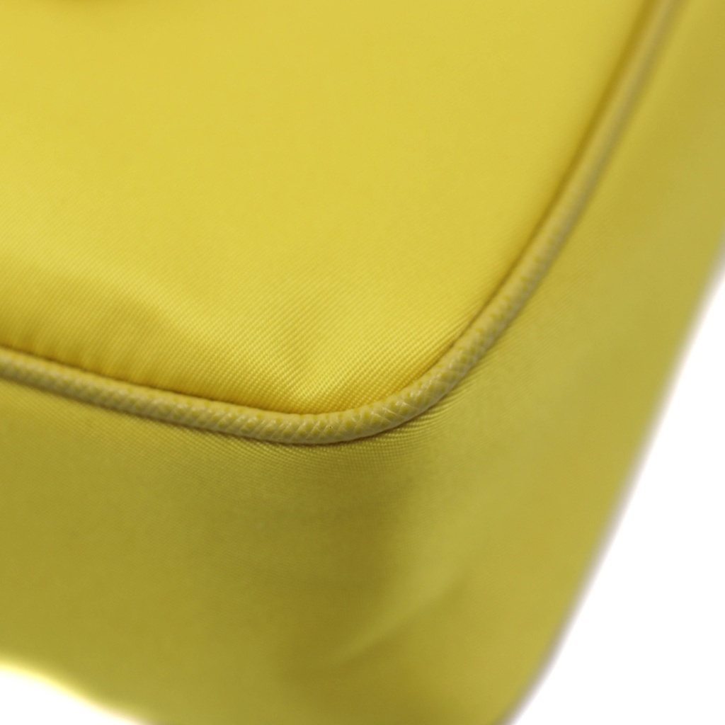 Prada 2005 Shoulder Bag Yellow in Re-Nylon with Silver Tone