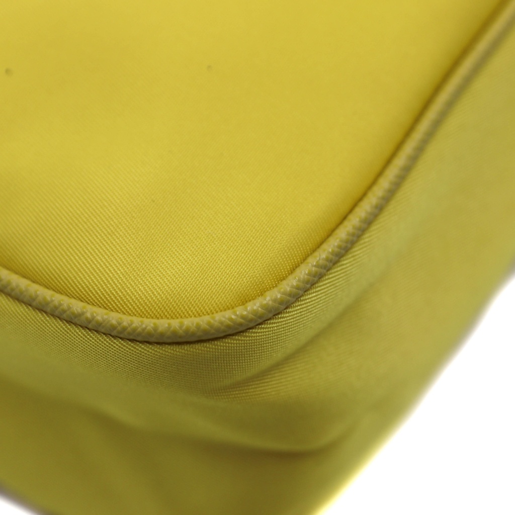 Prada 2005 Shoulder Bag Yellow in Re-Nylon with Silver Tone