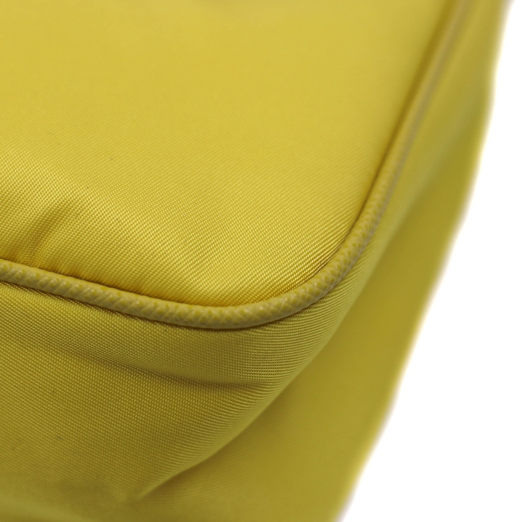 Prada 2005 Shoulder Bag Yellow in Re-Nylon with Silver Tone
