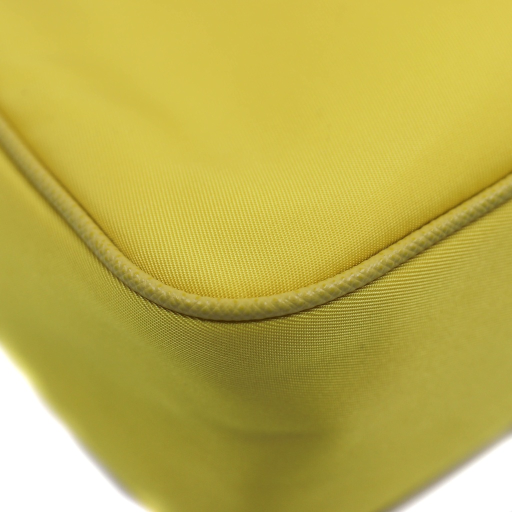 Prada 2005 Shoulder Bag Yellow in Re-Nylon with Silver Tone