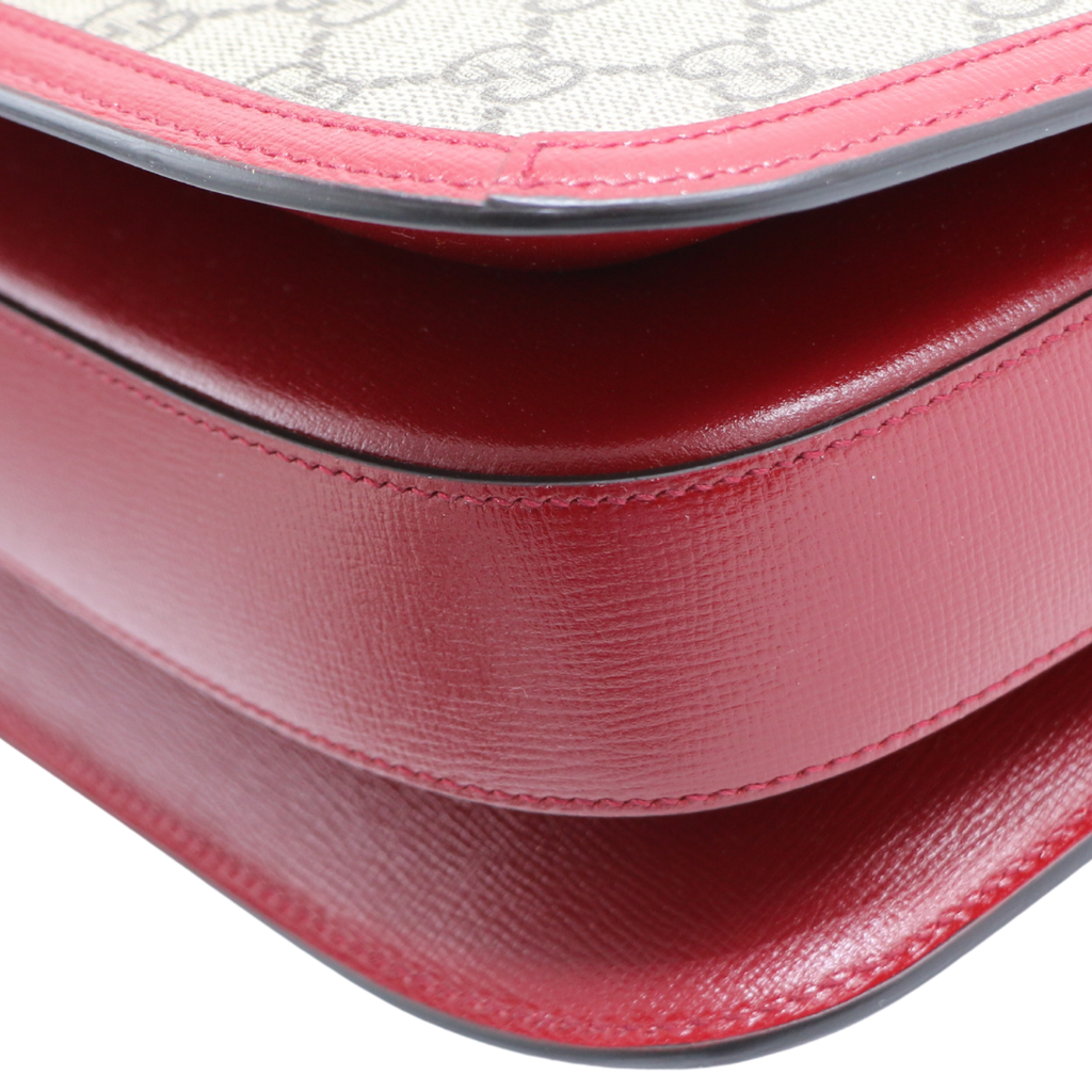 Gucci GG Supreme Horsebit 1955 PVC & Leather Shoulder Bag 602204