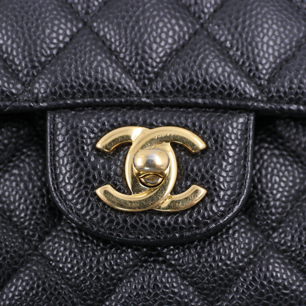 Chanel Classic Caviar Double Flap Medium Black