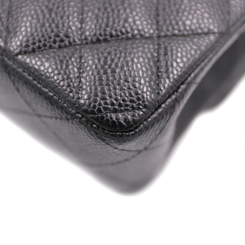 Chanel Classic Caviar Double Flap Medium Black