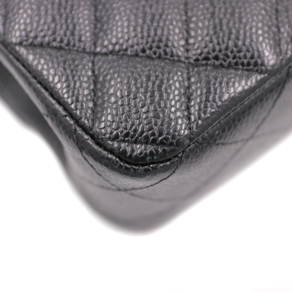 Chanel Classic Caviar Double Flap Medium Black
