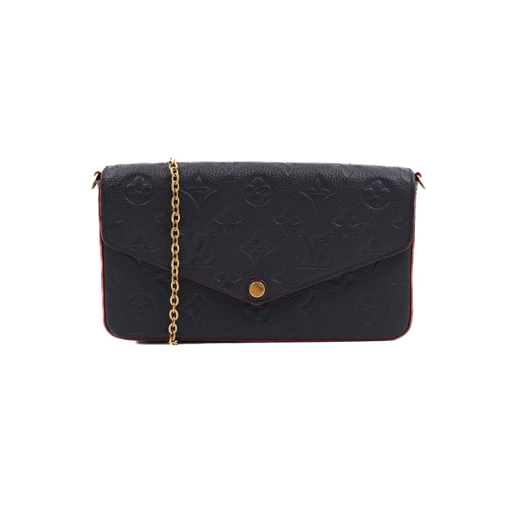 Louis Vuitton Pochette Felicie Monogram Empreinte Leather Navy Blue