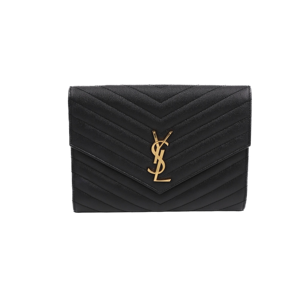 Yves Saint Laurent Cassandre Envelope Black Pouch