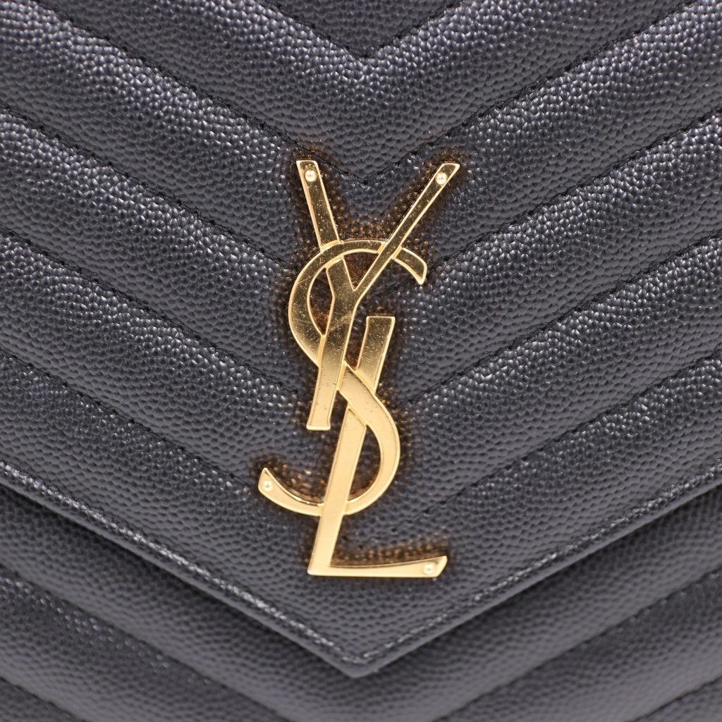 Yves Saint Laurent Cassandre Envelope Black Pouch