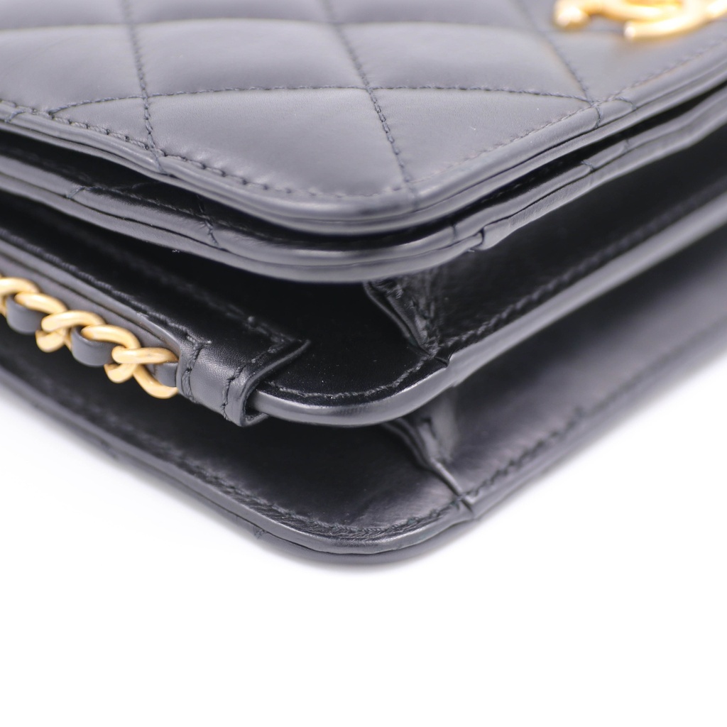 Chanel Quilted Lambskin Black Flap Shoulder Bag