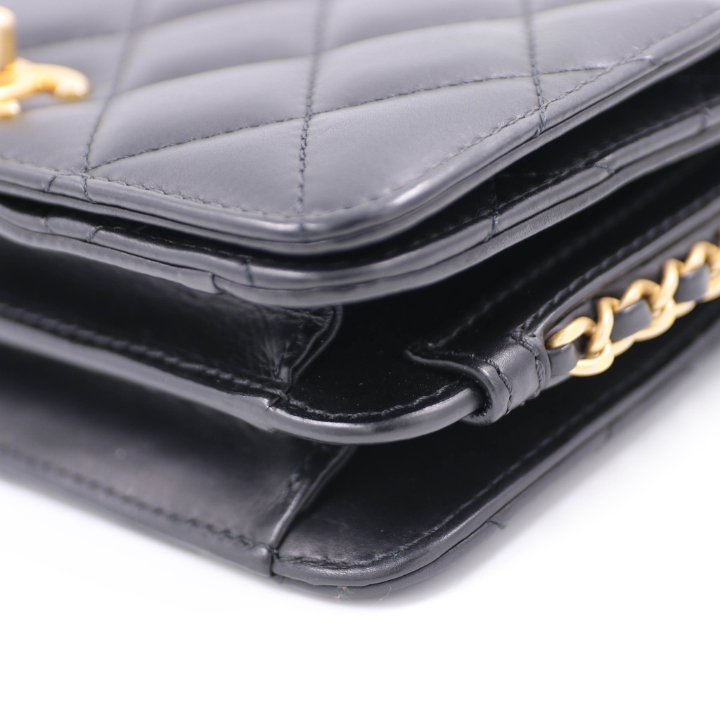 Chanel Quilted Lambskin Black Flap Shoulder Bag