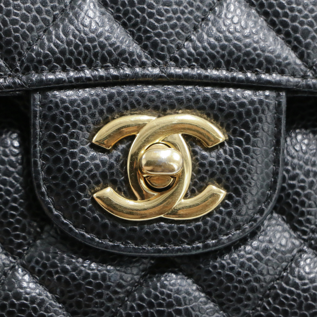 Chanel Classic Caviar Double Flap Small Black