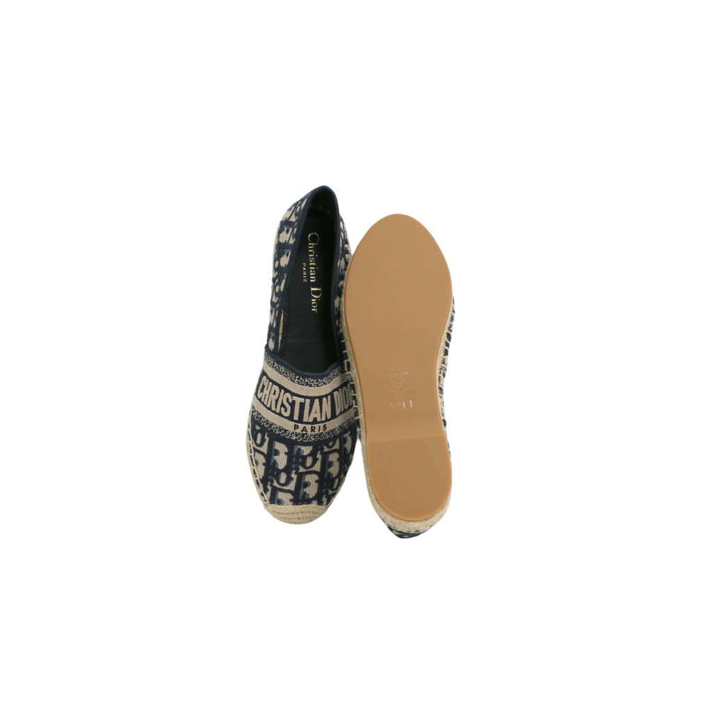 Christian Dior Grannville Espadrille Blue Size 36