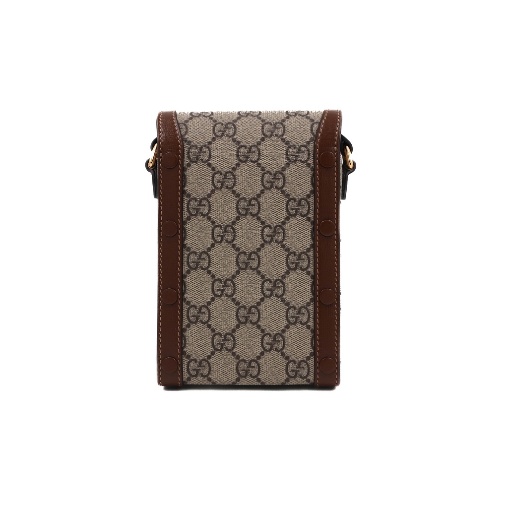 Gucci GG Supreme Horsebit 1955 Mini Brown Bag 625615