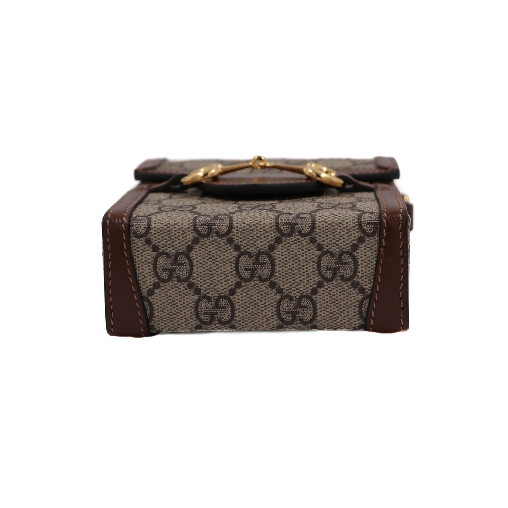 Gucci GG Supreme Horsebit 1955 Mini Brown Bag 625615