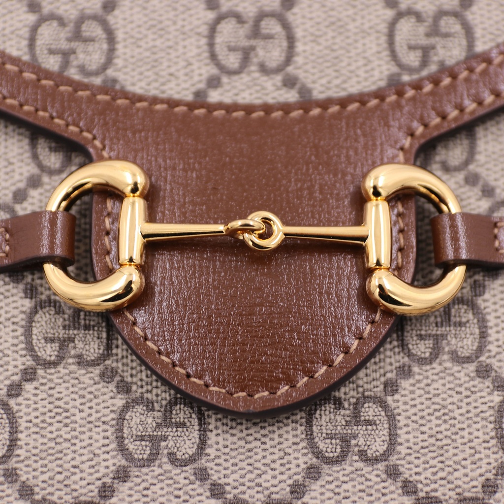Gucci GG Supreme Horsebit 1955 Mini Brown Bag 625615