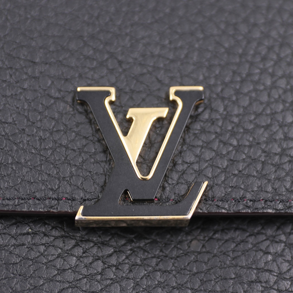 Louis Vuitton Capucines Compact Black/Pink Wallet