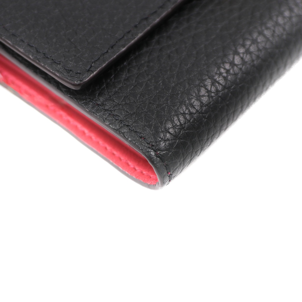 Louis Vuitton Capucines Compact Black/Pink Wallet