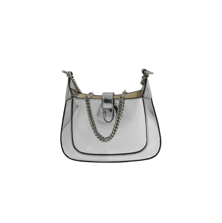 Gucci Mini Jackie Patent Leather Silver