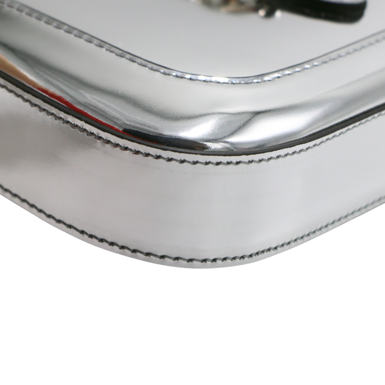 Gucci Mini Jackie Patent Leather Silver