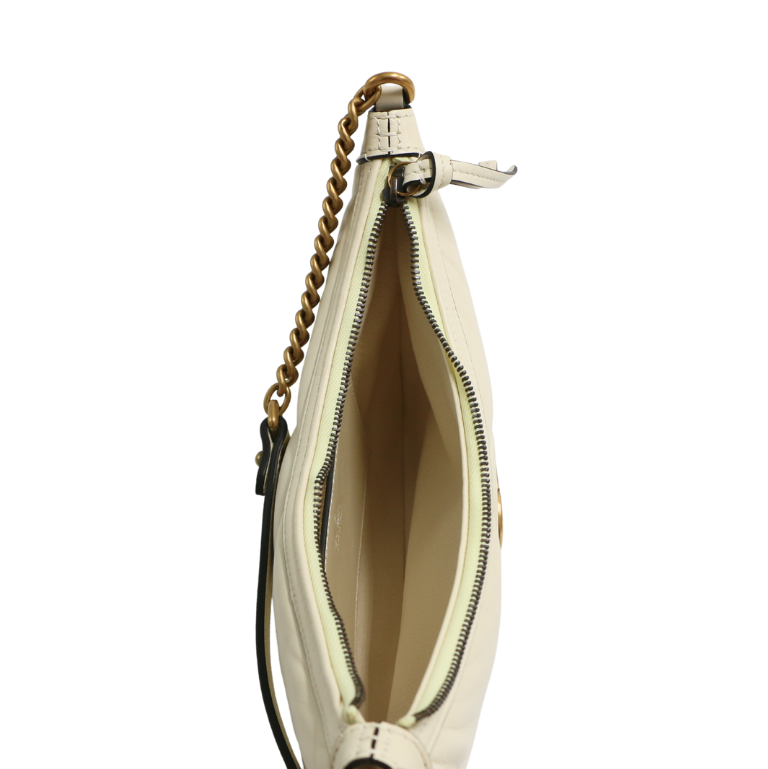 Gucci Small GG Marmont Bag White 777263