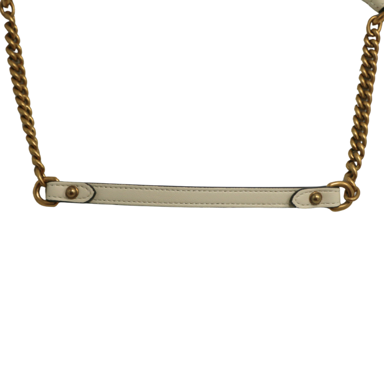 Gucci Small GG Marmont Bag White 777263