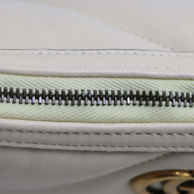 Gucci Small GG Marmont Bag White 777263