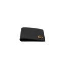 Gucci Calfskin Boar Effect GG Marmont Bi-Fold Wallet Black 428726