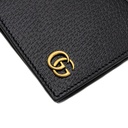 Gucci Calfskin Boar Effect GG Marmont Bi-Fold Wallet Black 428726