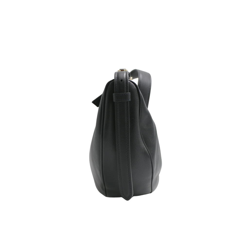 Prada Demi-Lune Large Leather Shoulder Bag Black