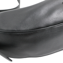 Prada Demi-Lune Large Leather Shoulder Bag Black