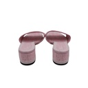 Christian Dior Dway Heeled Slide Pink In Size 37 1/2