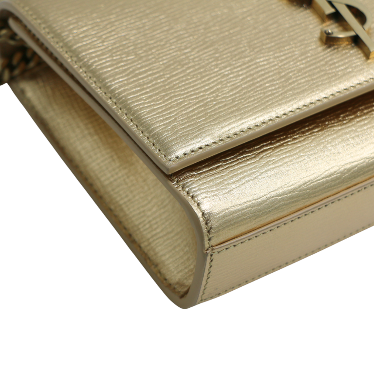 Yves Saint Laurent Kate Metallic Leather Gold Small
