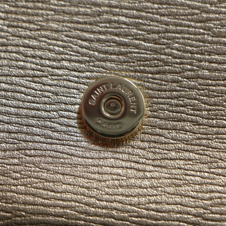 Yves Saint Laurent Kate Metallic Leather Gold Small