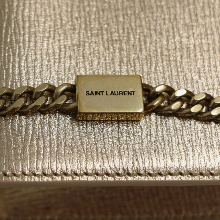 Yves Saint Laurent Kate Metallic Leather Gold Small